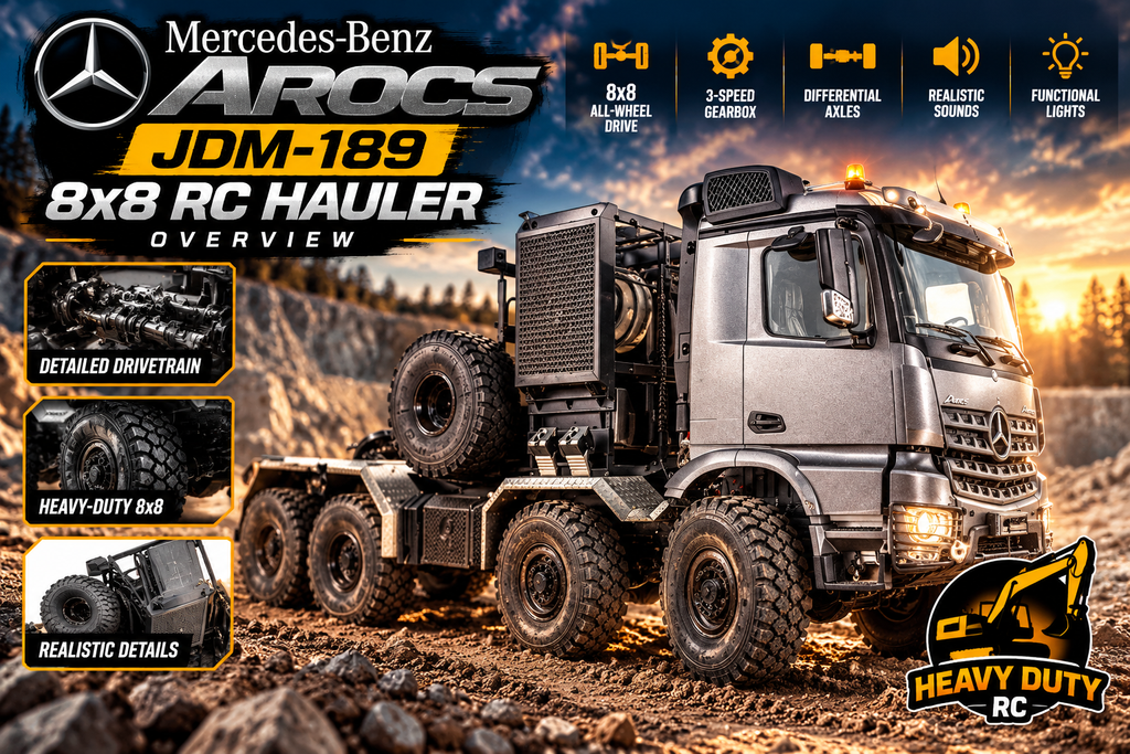 Mercedes-Benz Arocs JDM-189 8x8 RC Hauler Overview