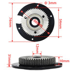 Metal Rotary Gear Plate With Pinion For HUINA 1592 1550 Excavator