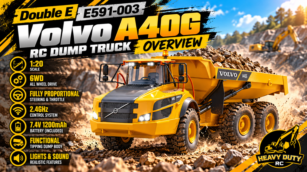 Double E E591-003 Volvo A40G RC Dump Truck Overview