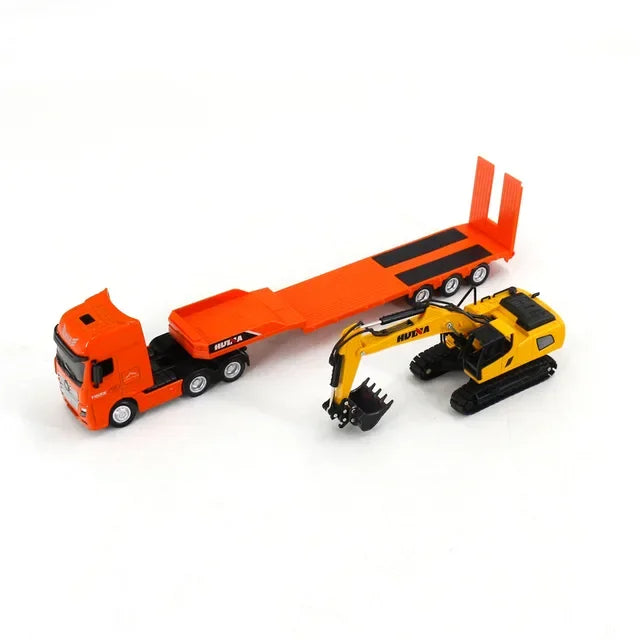 Huina 1729 Static Flatbed+Excavator Model