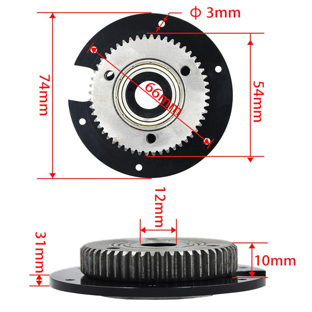 Metal Rotary Gear Plate With Pinion For HUINA 1592 1550 Excavator