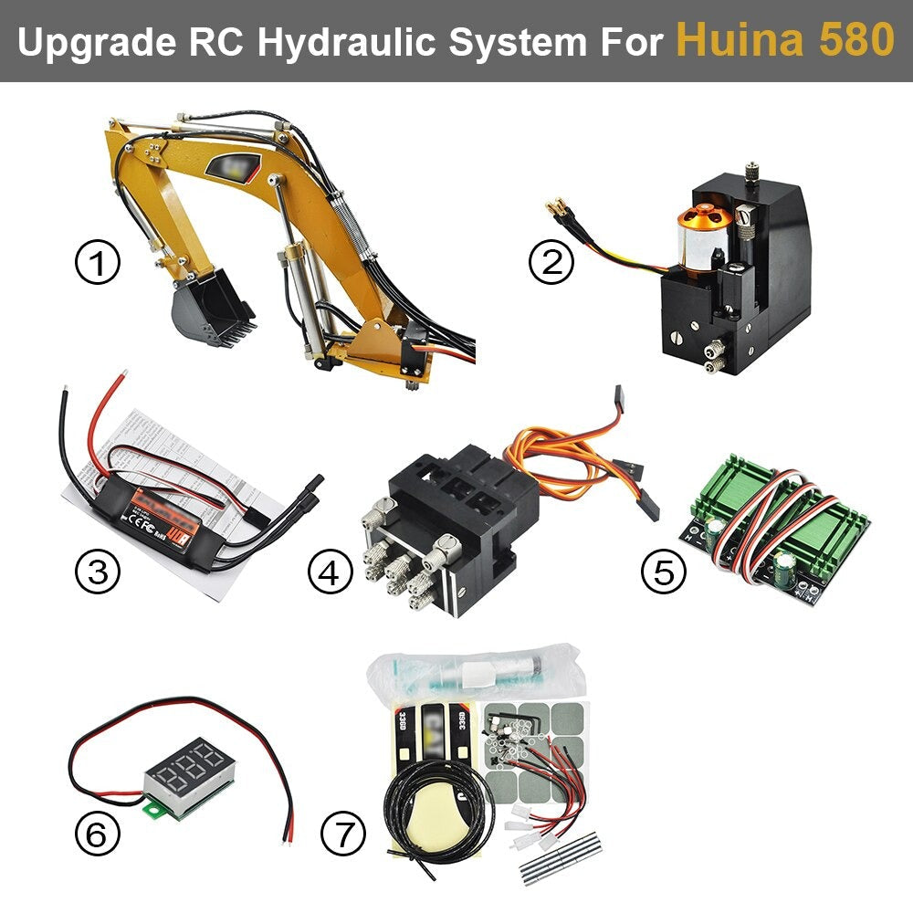 Kits hydrauliques pour Huina 1580 