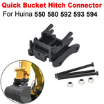 Black Quick Hitch Connector for HUINA 1593 1594 1550 1580 1592
